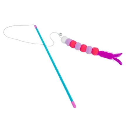 2024 Funny Cat Stick Kitten Cat Teaser Interactive Toy Rod with Bell and Feather Toys for Cats Rod Pet Cats Toys Stick - Image 5