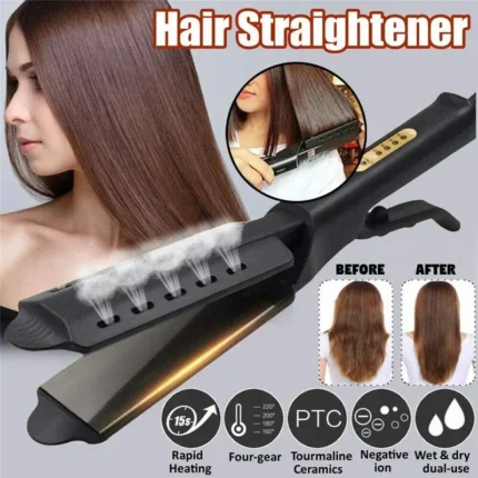 Curling And Straightening Dual Use Hair Straightening Splint Constant Temperature 4 Gears Portable Air Bangs Curling Straightene - Image 4
