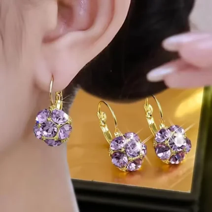 Black Rhinestone Love Earrings for Women Light Luxury Studs Fashion Classic High-Grade Temperament Personality Earrings - Image 19