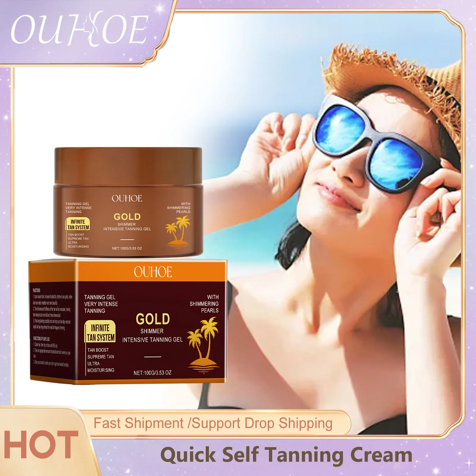 S1b812bbeb7184c7aaa5679da73bd3b7fp.webp Self Tanning Gel Bronzing Fake Tan Indoor Sunbeds Dark Tanning Accelerator Sunburn Long Lasting Skin Repair Sunless Tanner Gel - Image 1