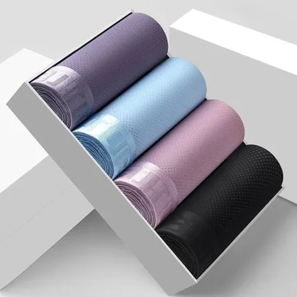 4pcs Ice Silk Mesh Boxer Shorts Men's Underwear Cool Underpant Breathable Sexy Slim Panties Bamboo Lingerie Wholesale Lots L-6XL - Image 7