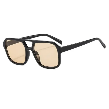 Oversized Pilot Sunglasses Woman Double Bridge Beach Black Shades Glasses Man Yellow Driving Eyewear UV400 Travel Accessories - Image 15