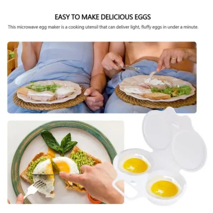 Food Grades Plastic Microwave Cooking Eggs Steamer Convenient Kitchen Cooking Mold Egg Poacher Fried Egg Tool - Image 5
