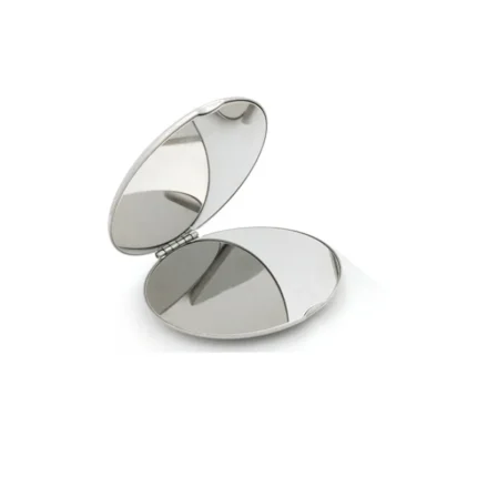 1pcs Portable Women Stainless Steel Makeup Mirror Hand Pocket Folded-Side Cosmetic Make Up Mirror Small Various Shapes - Image 8