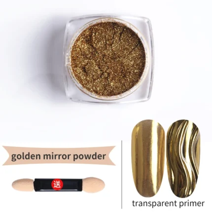 1P Nail Art Mirror Glitter Powder Rose Gold Silver Metallic Effect Nail Glitter for Nails Chrome Pigment Decor Nail Accessories - Image 15