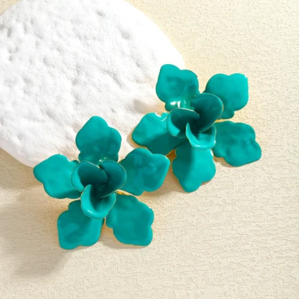 girlgo ZAA Statement Big Flower Earrings 2025 New Beach Holiday Creative Fashion Pendientes Suitable for Wearing Jewelry Summer - Image 9