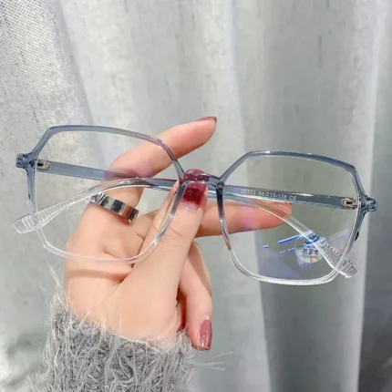 New Fashion Big Square Frame Anti Blue Light Glasses Ultra-Light Transparent Gradient Men Women Eye Protection Spectacles - Image 4