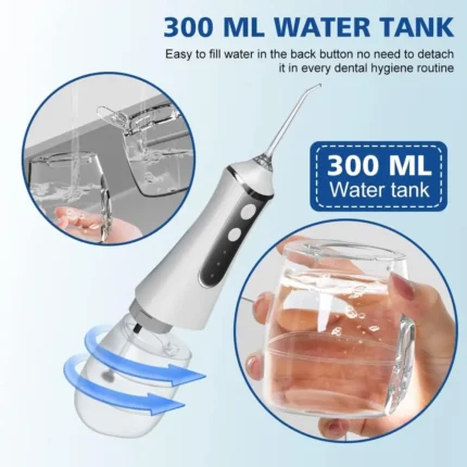 Water Flosser Teeth Picks, Cordless Portable Oral Irrigator, Powerful And Rechargeable Water Flosser For Teeth, Brace Care - Image 3