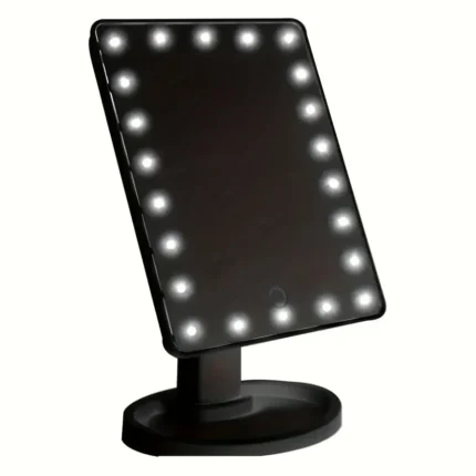 1PC-LED Beauty Mirror with Night Light Function - Touch Sensor, Rotating Stand & Built-in Storage, Ideal Gift for Makeup Lovers - Image 8