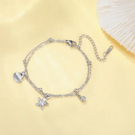 Cazador Starfish Seashell Charms Women's Bracelet Stainless Steel Summer Beach Jewelry Hand Bracelet Gift Trend 2025 Wholesale - Image 5