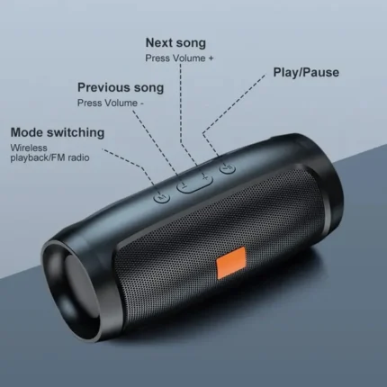 Portable Subwoofer BT Speaker Outdoor Stereo Surround Speaker Wireless Speaker Supports FM Radio TF Card - Image 5
