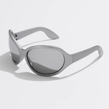 Fashion Brand Y2K Punk Sunglasses Goggle New Women Men Oval Sports Sun Glasses Female Oversized Black Shades Eyewear UV400 - Image 9