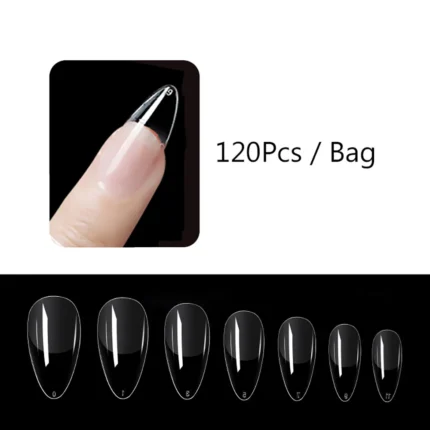 120pcs/bag Matte Press On Nail Tips Soft Full Cover False Nails Oval Almond Sculpted Fake Nail - Image 29