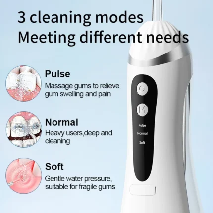 Teeth Water Flosser Electric Oral Irrigator Portable Home Dental Cleaning Teeth Rechargeable Waterproof Teeth Cleaner Oral Care - Image 3