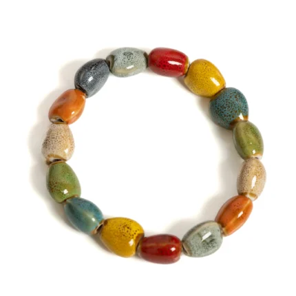 Handmade Colorful Starfish & Seashell Ceramic Beaded Bracelet Boho Beach Jewelry Elastic Wristband for Women & Teens S001186 - Image 10