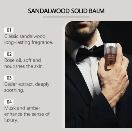Sandalwood Perfume Balm Long Lasting Body Scent Temptation Flirting Charming Attraction Natural Fragrance Deodorant Solid Stick - Image 4