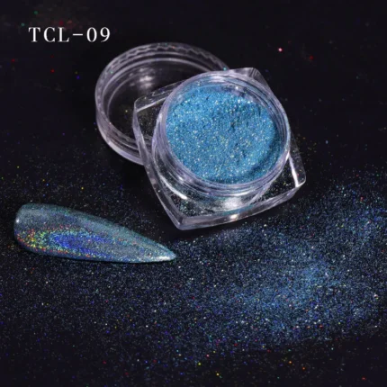 Green Chameleon Color Pigment Nail Powder Summer Pretty Shiny Nail Glitter Metallic Glitter Powder Chrome Dust UV Gel Nail Art - Image 28