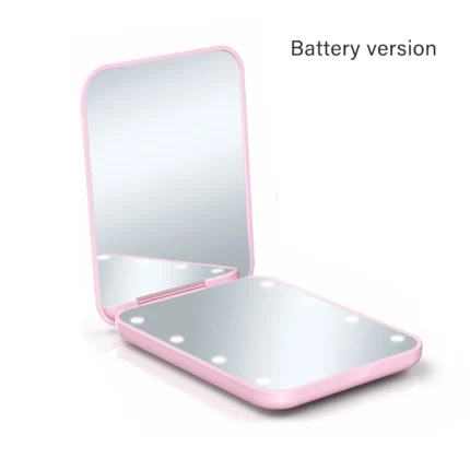 LED makeup mirror, Compact Small Folding makeup mirror, Portable travel makeup mirror, Exquisite Women's Gift - Image 8