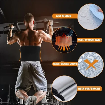 Waist Trimmer Unisex Belly Wrap Workout Sports Sweat Band Abdominal Trainer Weight Loss Body Shaper Tummy Control Slimming Belt - Image 4