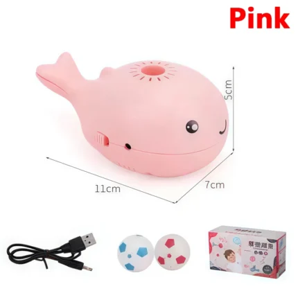 Interactive Cat Toys Electric Jet Floating Ball Cat Toy Whale Shaped Cat Toy Portable USB Dual Function Fan Pet Toy for Teaser - Image 7