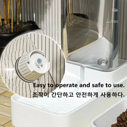 Dog Automatic Feeder Transparent Automatic Gravity Cat Water Bowl High Capacity Food Storage  Container Cat And Dog Accessories - Image 3