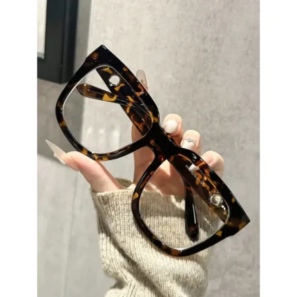 1PC Fashion Square Oversized Plastic Frame Women Clear Glasses For Men Daily Life Take Photo Eyeglasses Clothing Accessories. - Image 4