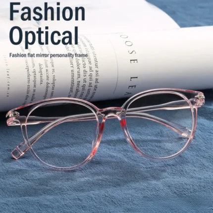 Transparent Round Frame Anti Blue Light Blocking Glasses Women Men Portable Computer Eyewear Optical Spectacle Eyeglasses - Image 4