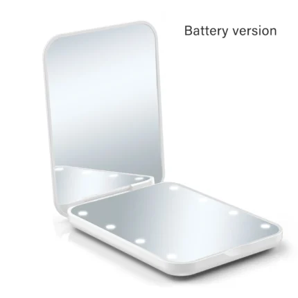 LED makeup mirror, Compact Small Folding makeup mirror, Portable travel makeup mirror, Exquisite Women's Gift - Image 7