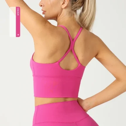 Solid Color Women Gym Yoga Naked Feeling Sexy Cross Back Y shape Sports Bra Fitness Yoga Jogging Workout Sports Women Sling - Image 12