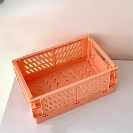 Plastic Foldable Storage Crate Folding Box Basket Stackable Cute Makeup Jewellery Toys Boxes for Storage Box Organizer Portable - Image 7