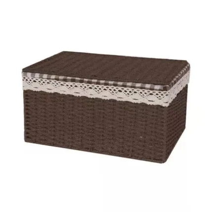 Large Paper Rope Woven Storage Basket, Storage Basket, Organizing Box, Living Room, Bedroom, Study, Toy Stackable Storage Box - Image 5
