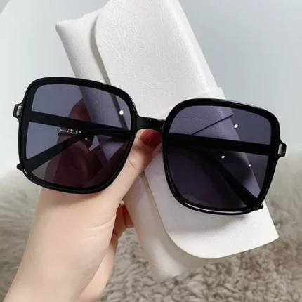 Outdoor Sunglasses Gradient Square Decoration Black Large Frame Transparent Trend Sunglasses 2025 Oversize Fashion Glasses - Image 8