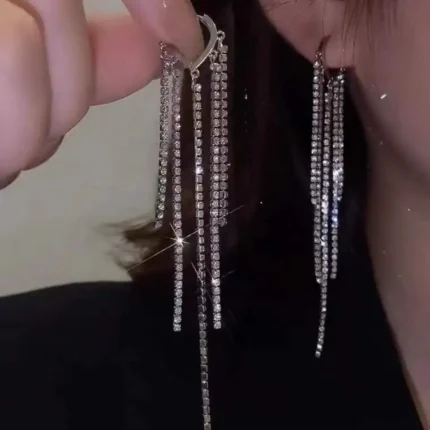 2023 New Fashion Unique Design Elegant Exquisite Light Luxury Zircon C Earrings Women Jewelry Party High-grade Gift Wholesale - Image 32