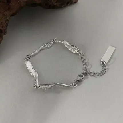 Geometric Smooth Rhinestone Chain Five Leaf Grass Flower Adjustable Bracelets for Women Fashion Jewelry Minimalist Accessories - Image 9