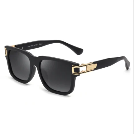 JIM HALO Polarized Sunglasses for Men Women, Classic Retro Square Sun Glasses for Driving Fishing UV400 Protection - Image 4