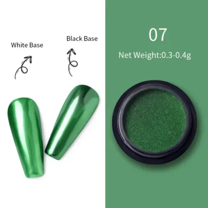 Green Chameleon Color Pigment Nail Powder Summer Pretty Shiny Nail Glitter Metallic Glitter Powder Chrome Dust UV Gel Nail Art - Image 58