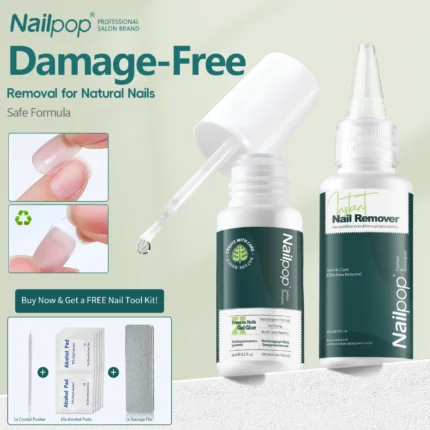 Nailpop Press On Nail Glue Super Strong Long Lasting Fast Drying No UV Lamp Needed Hypoallergenic Gentle Adhesive for Fake Nails