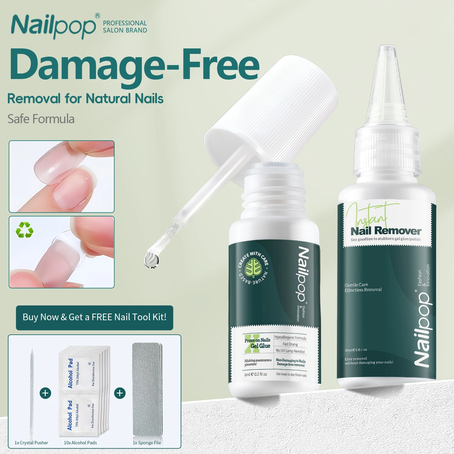 S3b9b8fc1d36344f596e34579cd72f8f54.webp Nailpop Press On Nail Glue Super Strong Long Lasting Fast Drying No UV Lamp Needed Hypoallergenic Gentle Adhesive for Fake Nails - Image 1