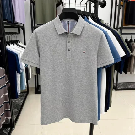 Luxury brand classic embroidered POLO shirt men's short sleeve lapel summer high-quality ice silk breathable casual Paul T-shirt - Image 6