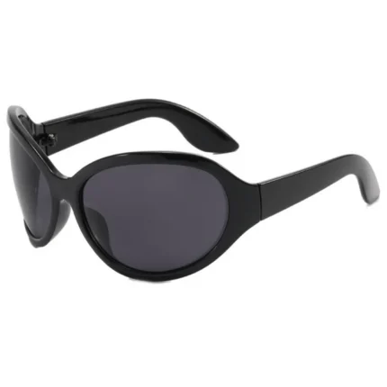 Fashion Brand Y2K Punk Sunglasses Goggle New Women Men Oval Sports Sun Glasses Female Oversized Black Shades Eyewear UV400 - Image 6