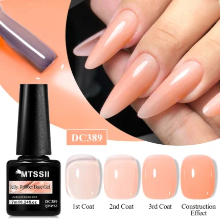 Mtssii 7ml Translucent Jelly Rubber Base Gel White Nude Pink Clear Semi Permanent Nail Gel Polish UV Gel Nail Art Manicure - Image 88