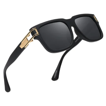 JIM HALO Polarized Sunglasses for Men Women, Classic Retro Square Sun Glasses for Driving Fishing UV400 Protection - Image 6