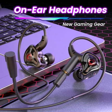 Type C Wired Headphones Gaming Earphones USB-C Handsfree Pluggable Microphone Earbuds 3.5mm Cable Headset Gamer For Phone Tablet