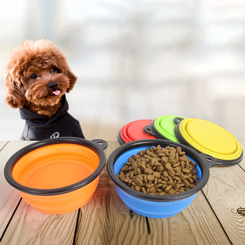 S417064469a7d449e80a6c264dc0072f7d.webp 350/1000ml Large Collapsible Dog Pet Folding Silicone Bowl Outdoor Travel Portable Puppy Food Container Feeder Dish Bowl - Image 1