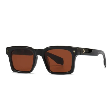 NONOR Fashion Square Rivets Gradient Sunglasses Men Shades UV400 Vintage Dark Green Trending Women Sun Glasses - Image 7