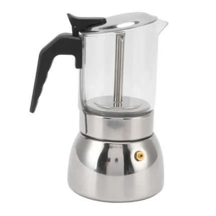 200/300ML Stainless Steel Moka Pot Caffe Machine Glass Espresso Coffee Makers Latte Percolator Stove Top Moka Coffee Maker - Image 8