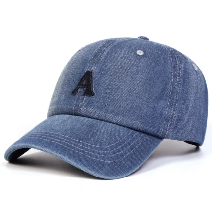 Unisex A Letter Embroidery Cowboy Baseball Caps Spring Autumn Outdoor Adjustable Casual Hats Sunscreen Hat Sports Cap - Image 3