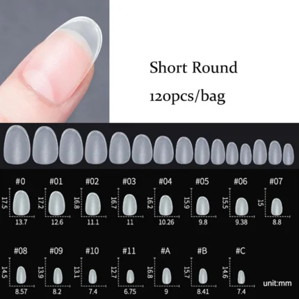 120pcs/bag Matte Press On Nail Tips Soft Full Cover False Nails Oval Almond Sculpted Fake Nail - Image 8