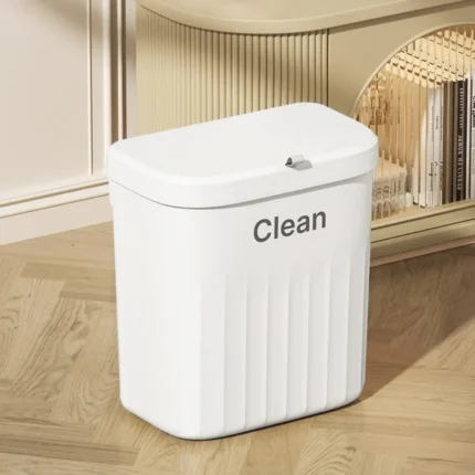 Hanging Trash Can With Lid Countertop Can Kitchen Garbage Basket Wastebasket Waste Bin Home Large Capacity Wall Mounted Trash - Image 3