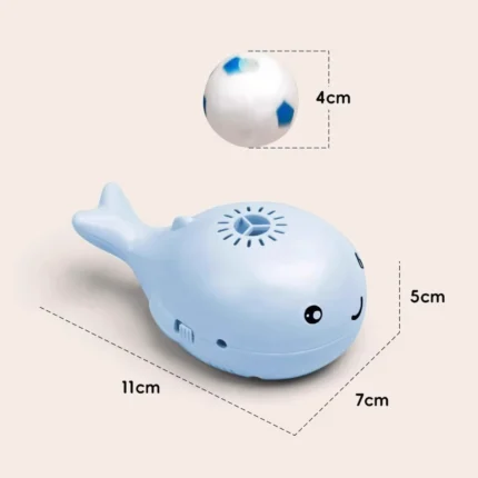 Interactive Cat Toys Electric Jet Floating Ball Cat Toy Whale Shaped Cat Toy Portable USB Dual Function Fan Pet Toy for Teaser - Image 6